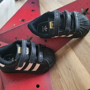 Adidas Black Sneakers with Velcro Straps